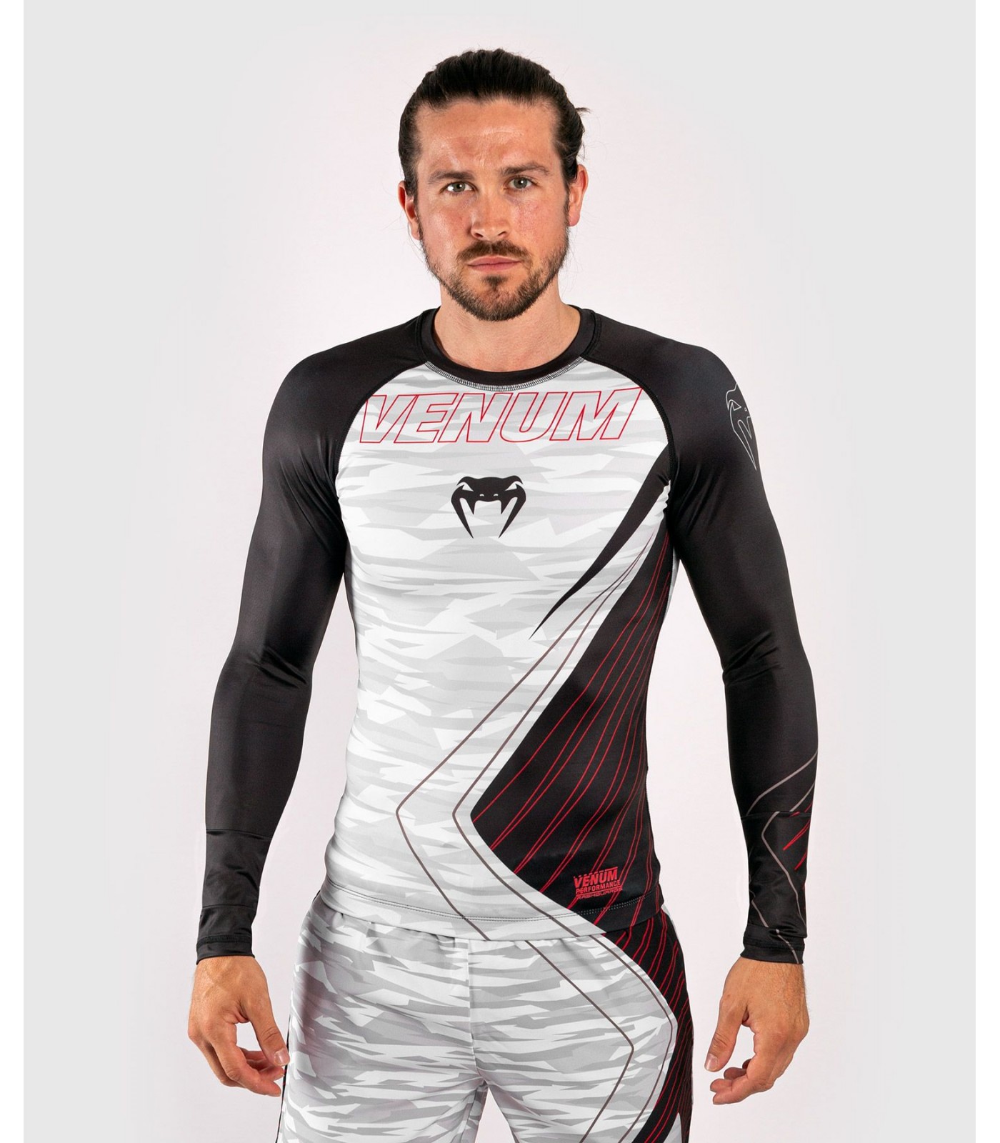 Рашгард - Venum Contender 5.0 Rashguard - Long sleeves - White/Camo​